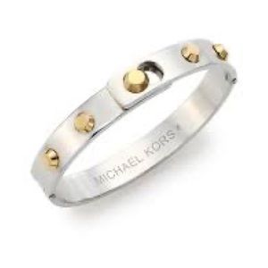 Michael Kors Women's Metallic Cityscape Astor Studded Bangle Bracelet/Two-Tone